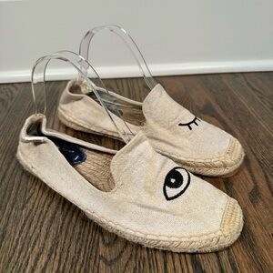 Soludos x Jason Polan wink Espadrille Shoes size 8.5
